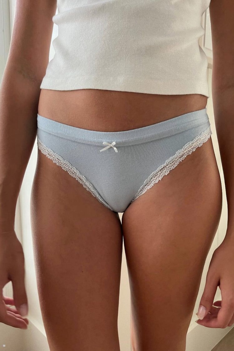 Sous Vêtement Brandy Melville Coton Bleu Clair | GXB-92573395